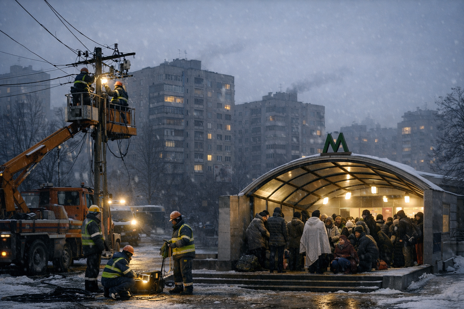 Ukraine Races to Restore Power in Kyiv After Renewed Winter Attacks